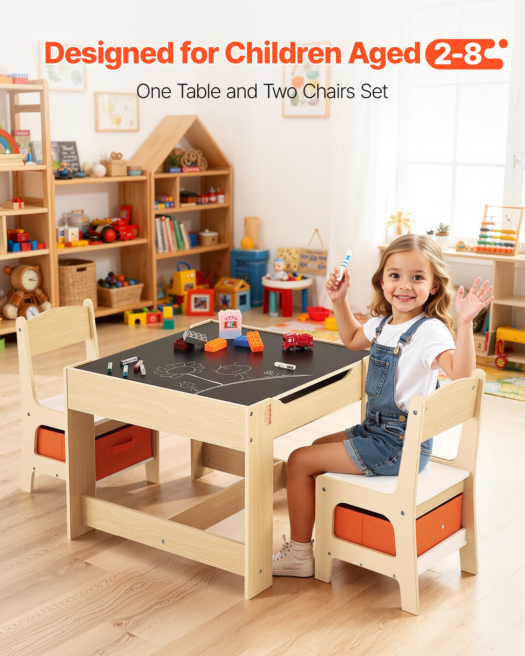 Kids Table And 2 Chairs Set