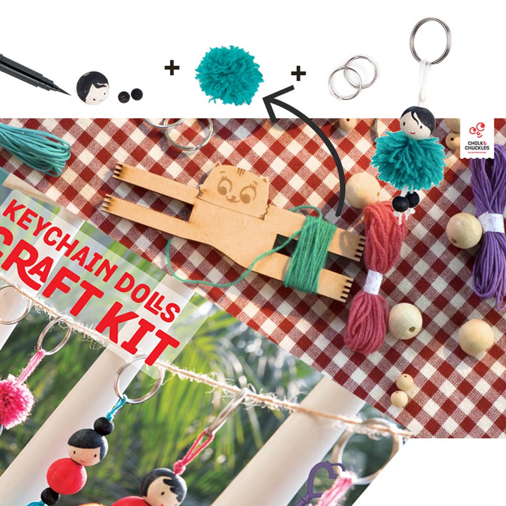 DIY Keychain Dolls Craft Kit.