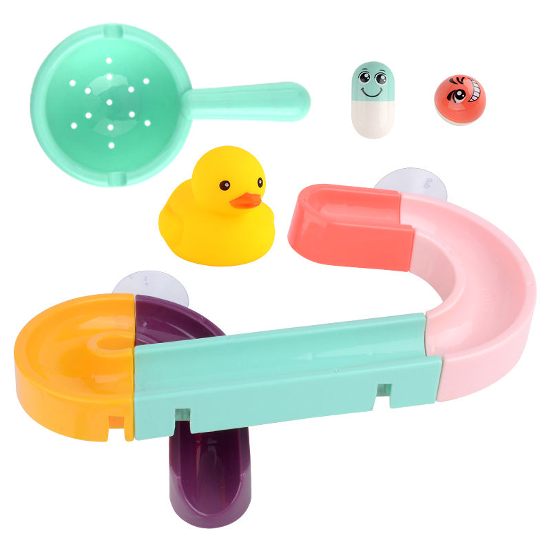 Kids Bath Toy Wall Suction Cup Marble Race Run