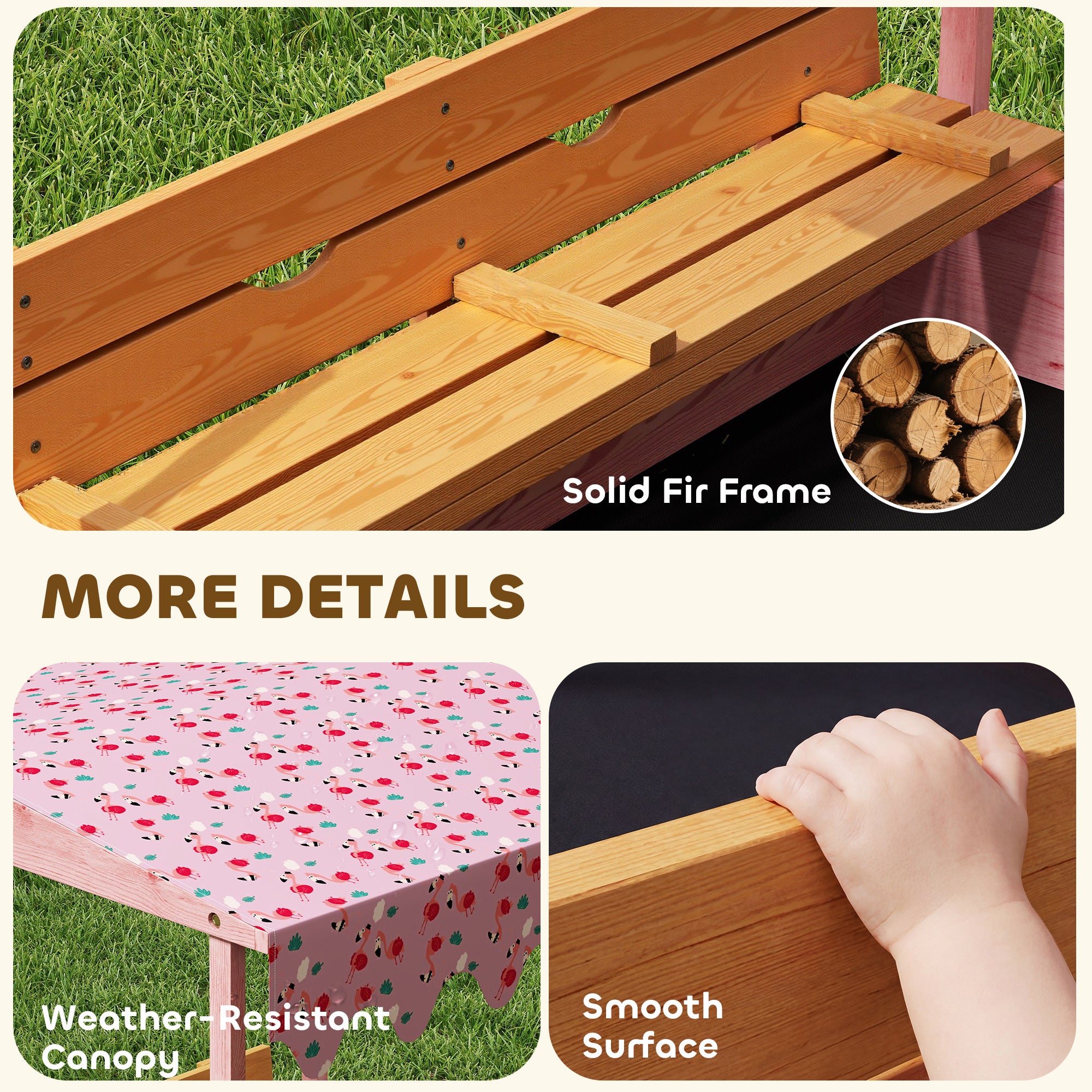 Wooden Sandbox with Cover