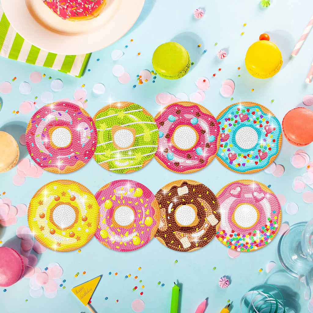 DIY Diamond Art Coaster Kit - Doughnuts