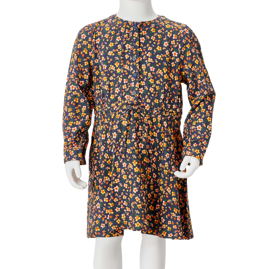 Children's long sleeved flowered dress