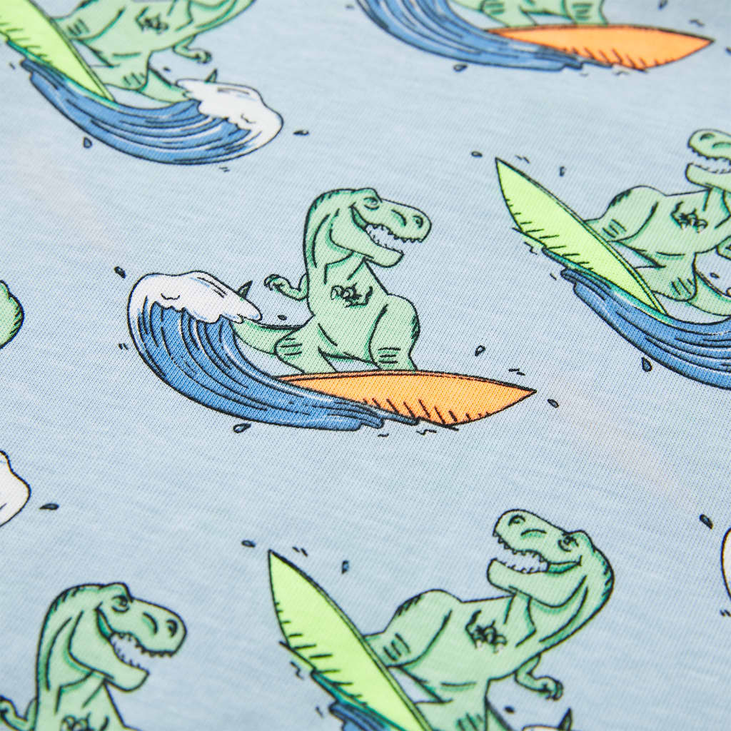 Children's Surfing Dinosaur short-sleeved pajamas