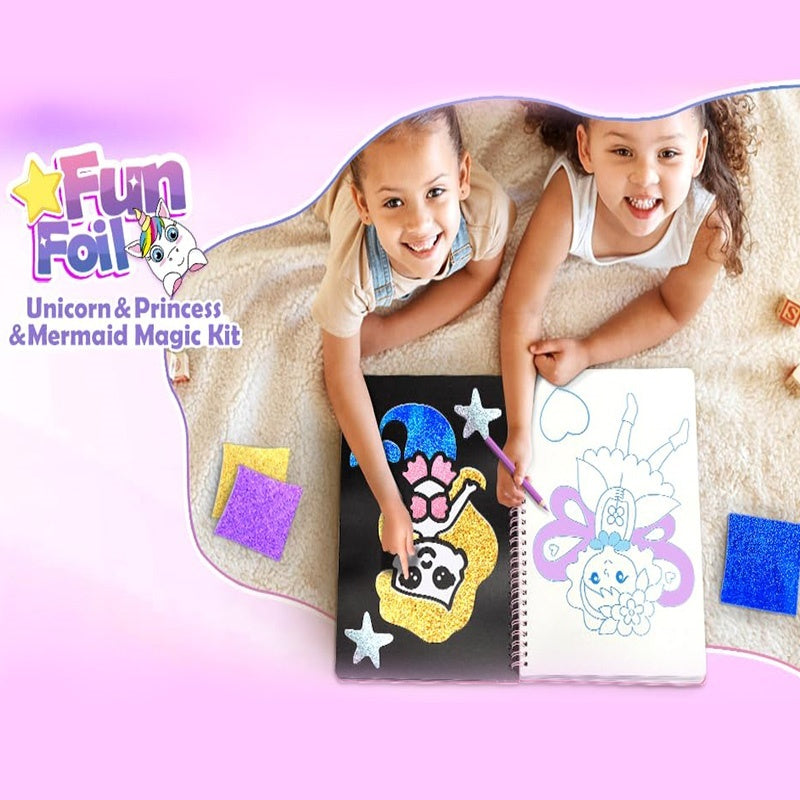 Kids Foil Art Craft DIY Creative Activity Set