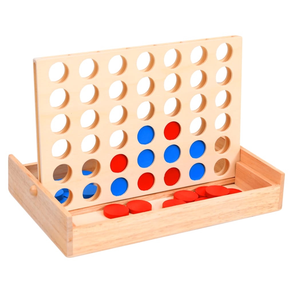 Connect Four Game Solid Wood
