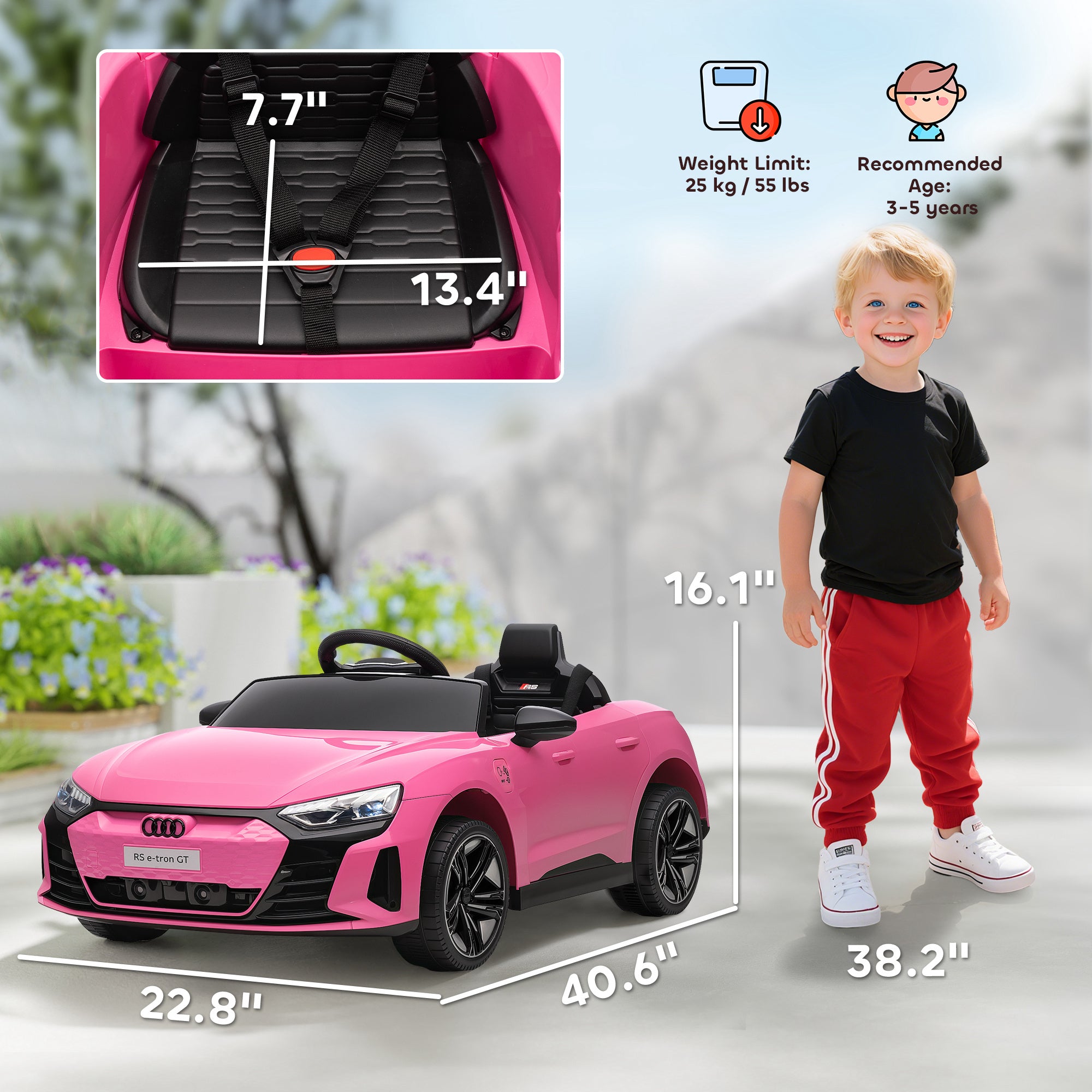 Licensed Audi RS e-tron GT 12V Ride On Car Kids w/Parent Remote Control
