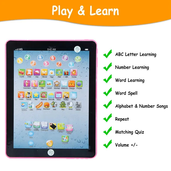 Learning Tablet Educational, Numbers, ABCs, Words