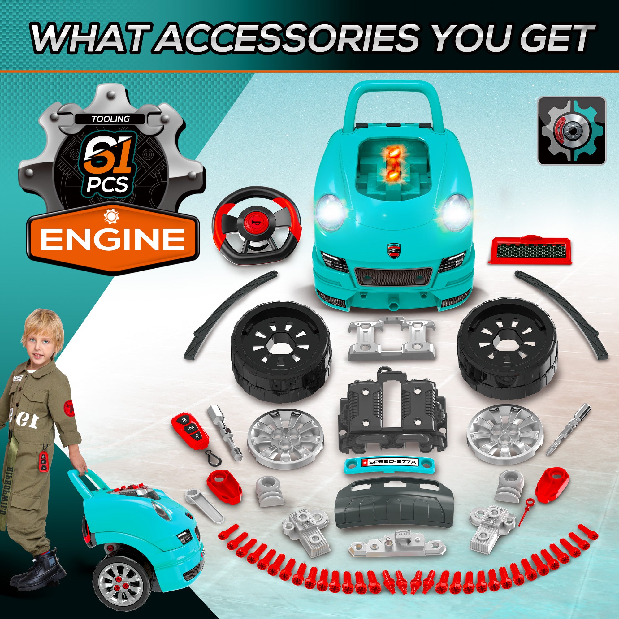 Mechanic Truck Engine Service Set