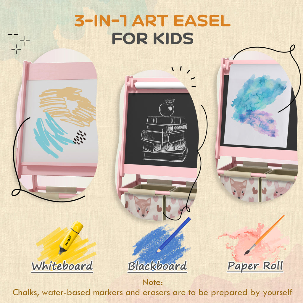 3 in 1 Art Easel with Storage