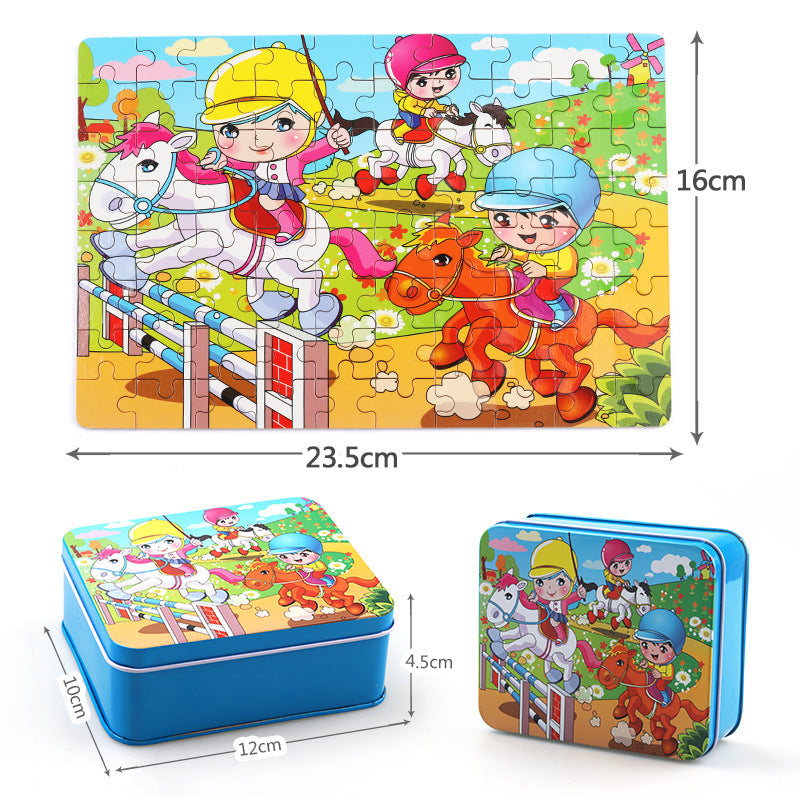 Children's 80PCS Wooden Jigsaw Puzzle