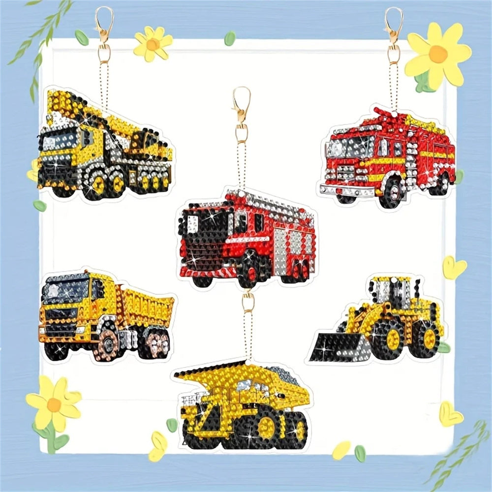 DIY Diamond Painting Keychain Kit - Trucks