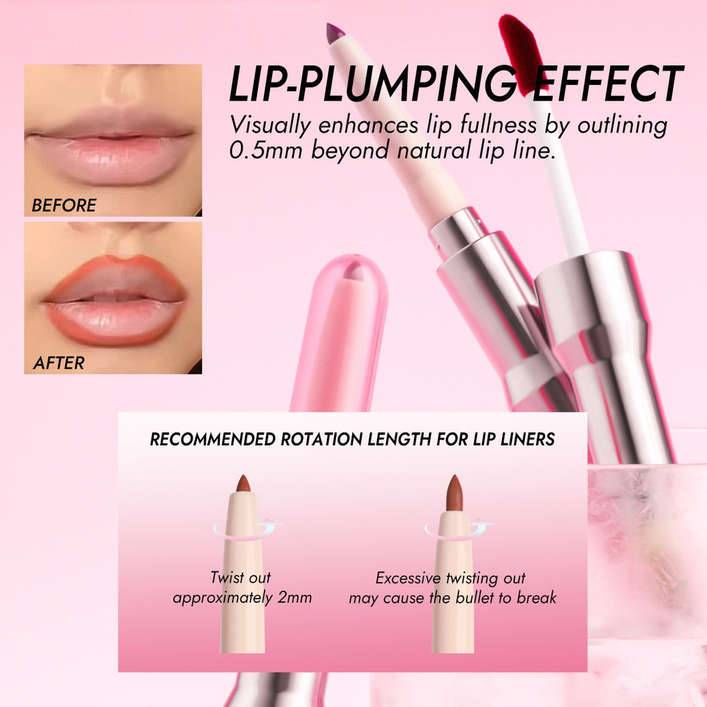 Double-headed Lip Liner Mirror Lip Gloss