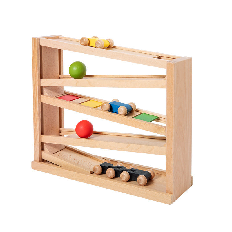 Wooden 2-in-1 Roller Glider Parking Toy