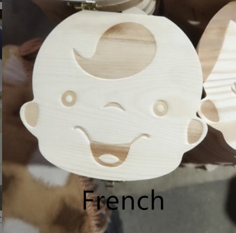 Wooden children's deciduous tooth box