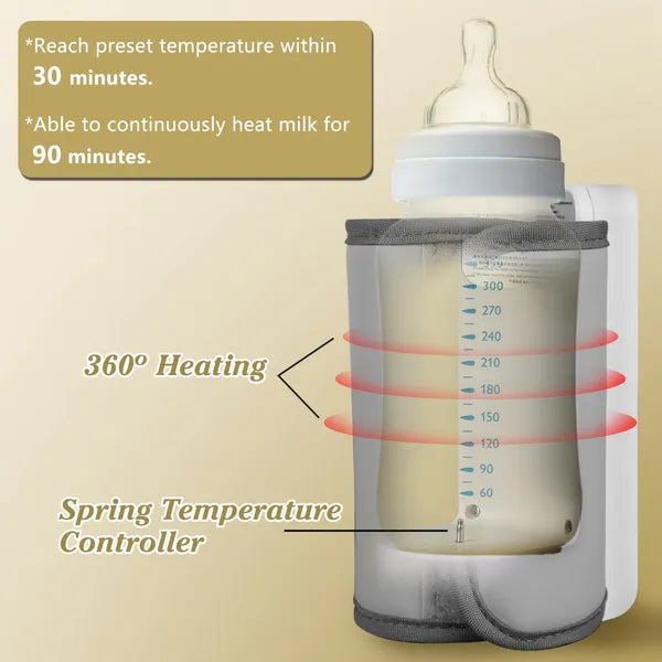 Portable Bottle Warmer for Travel With 6 Heating Levels