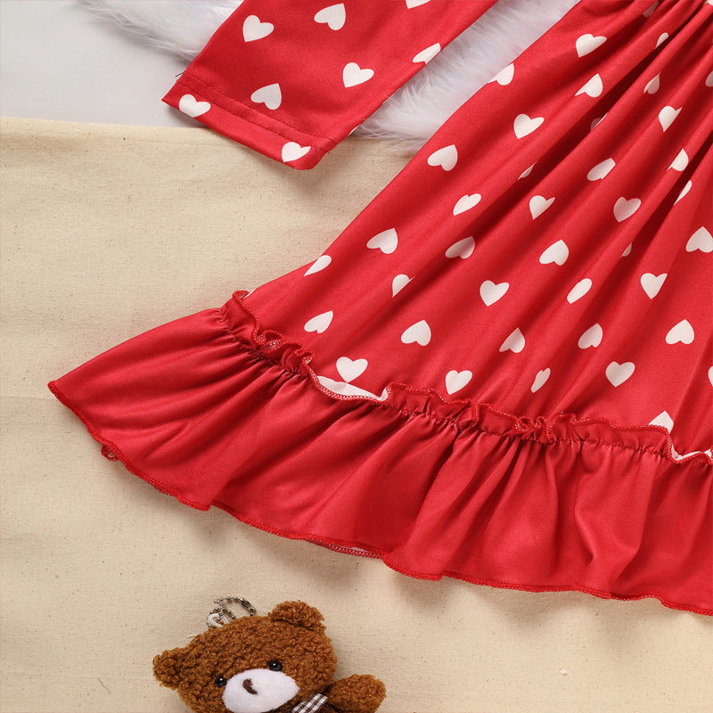Toddler Girl's Cute 'LOVE' Embroidered Dress