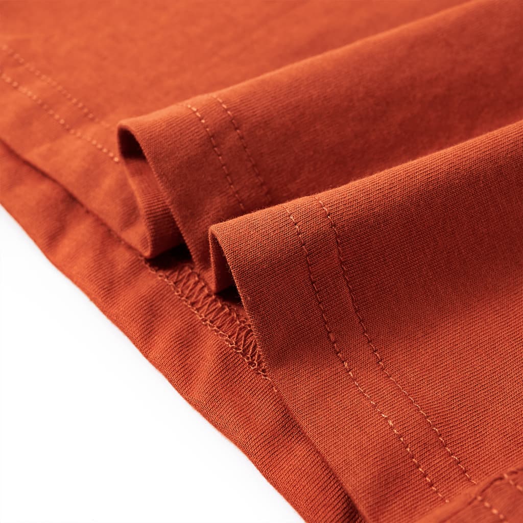 Children's long-sleeved shirt, rust brown Bear