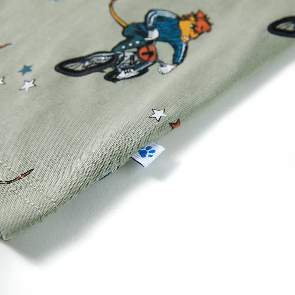 Children's Lion riding a bike short-sleeved pajamas