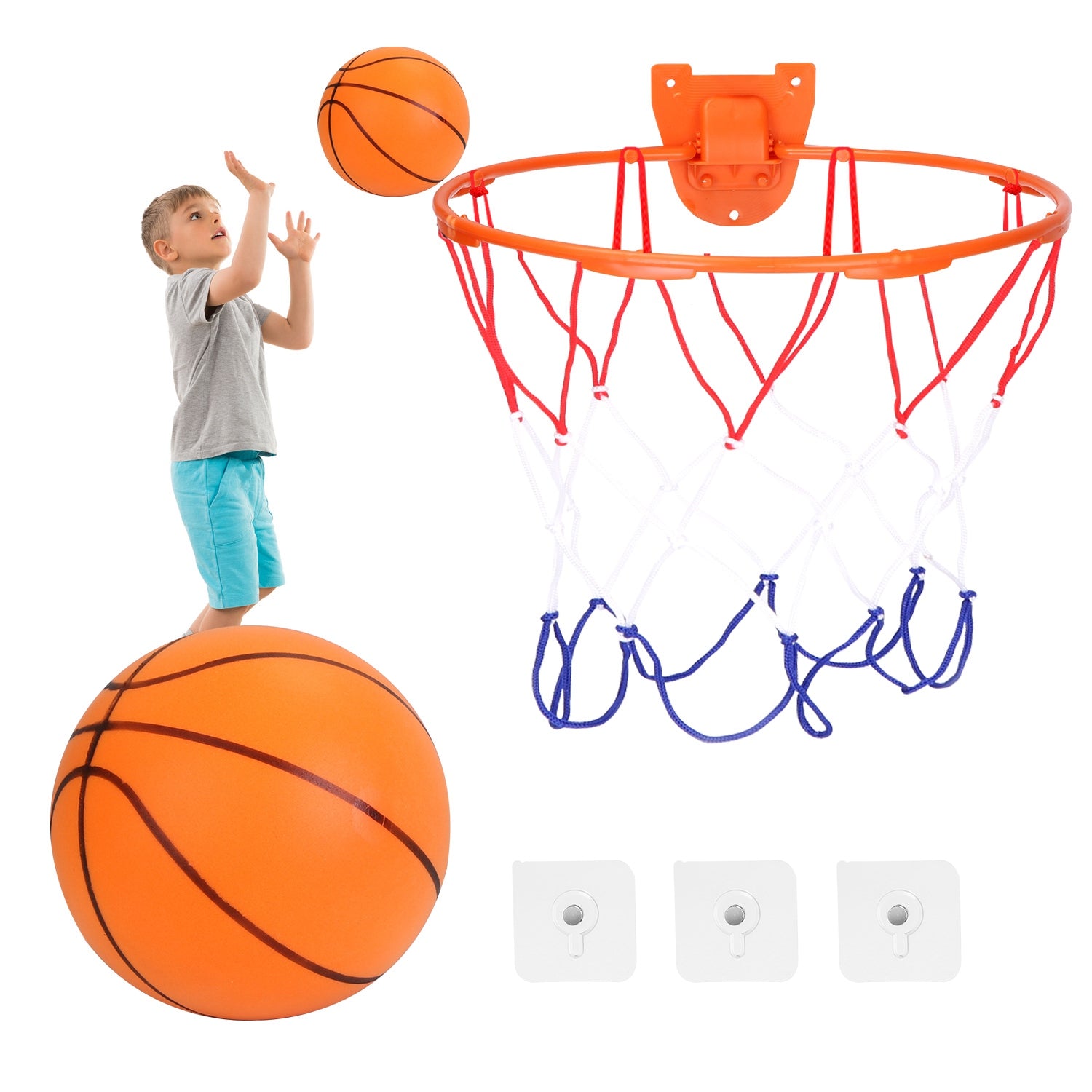 Silent Basketball with Hoop