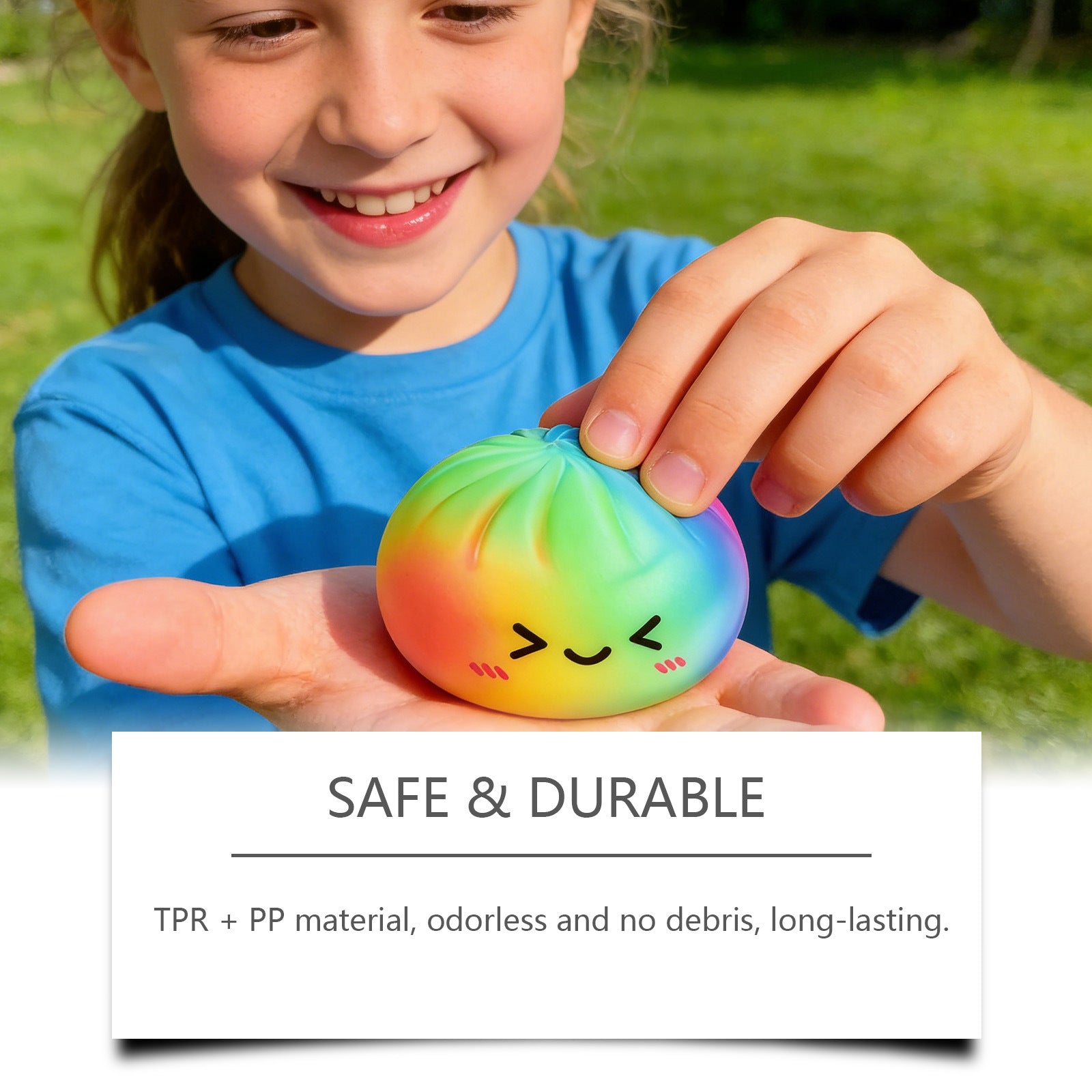 Rainbow Steamed Bun Squishy