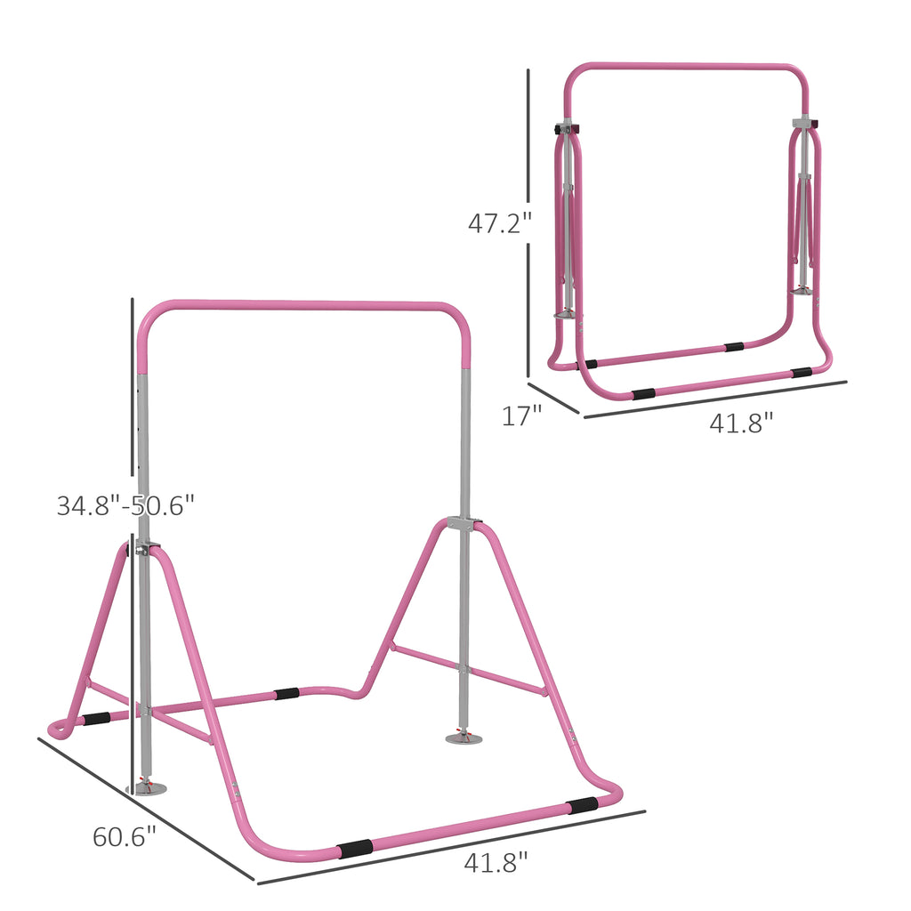Folding Adjustable Gymnastics Bar for Kids
