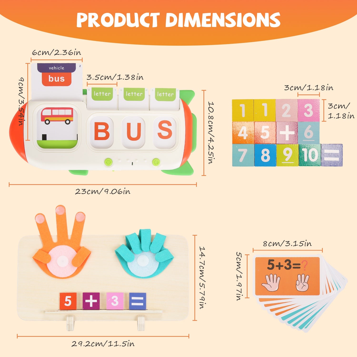 Talking Flash Cards And Finger Counting Math Board Interactive Learning Toys