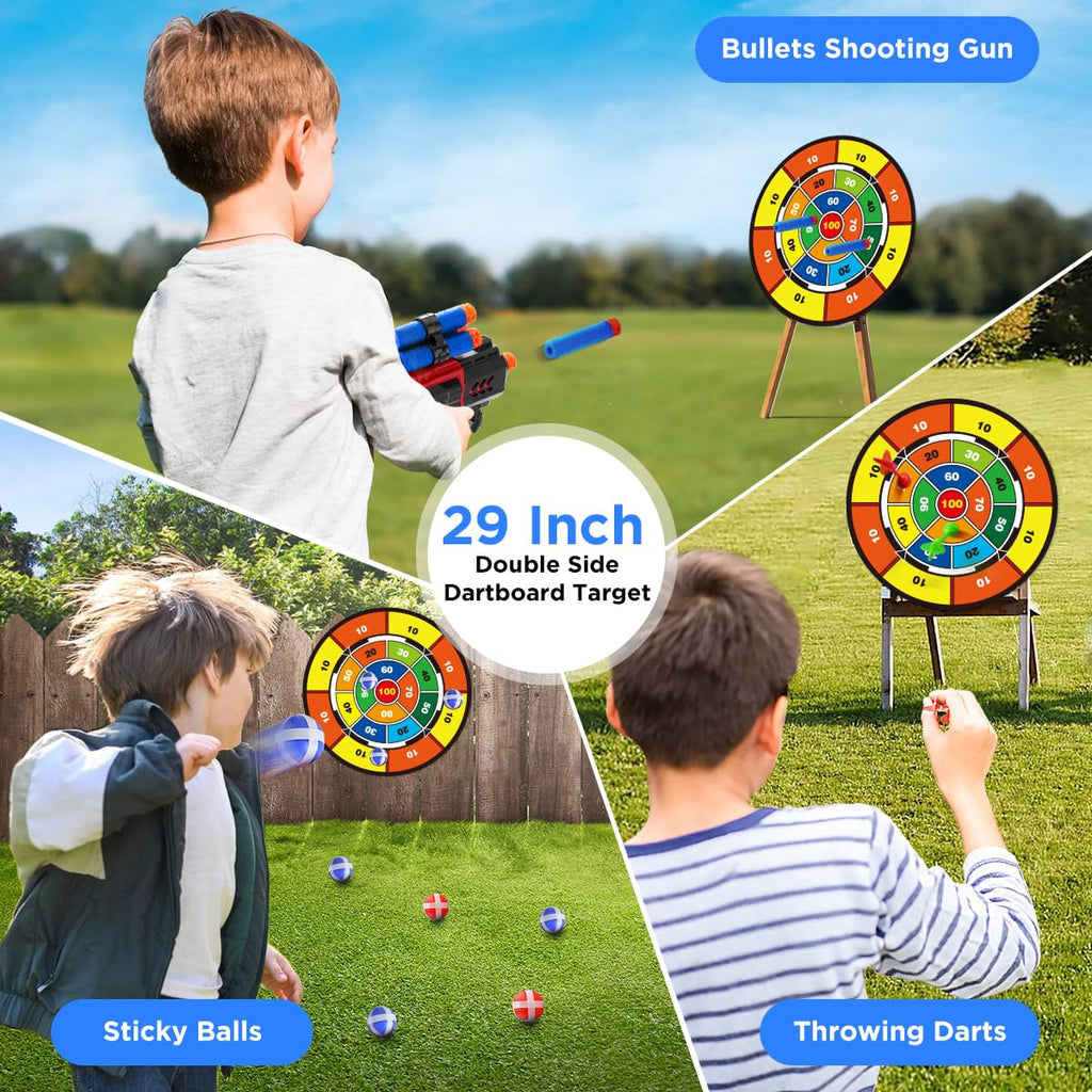 2 Bow LED Light-4 In 1 Archery & Dart Game Set