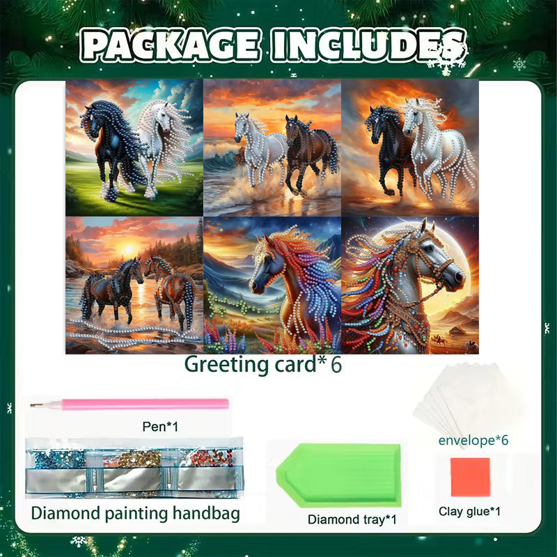 DIY Diamond Painting Card Kit - horses