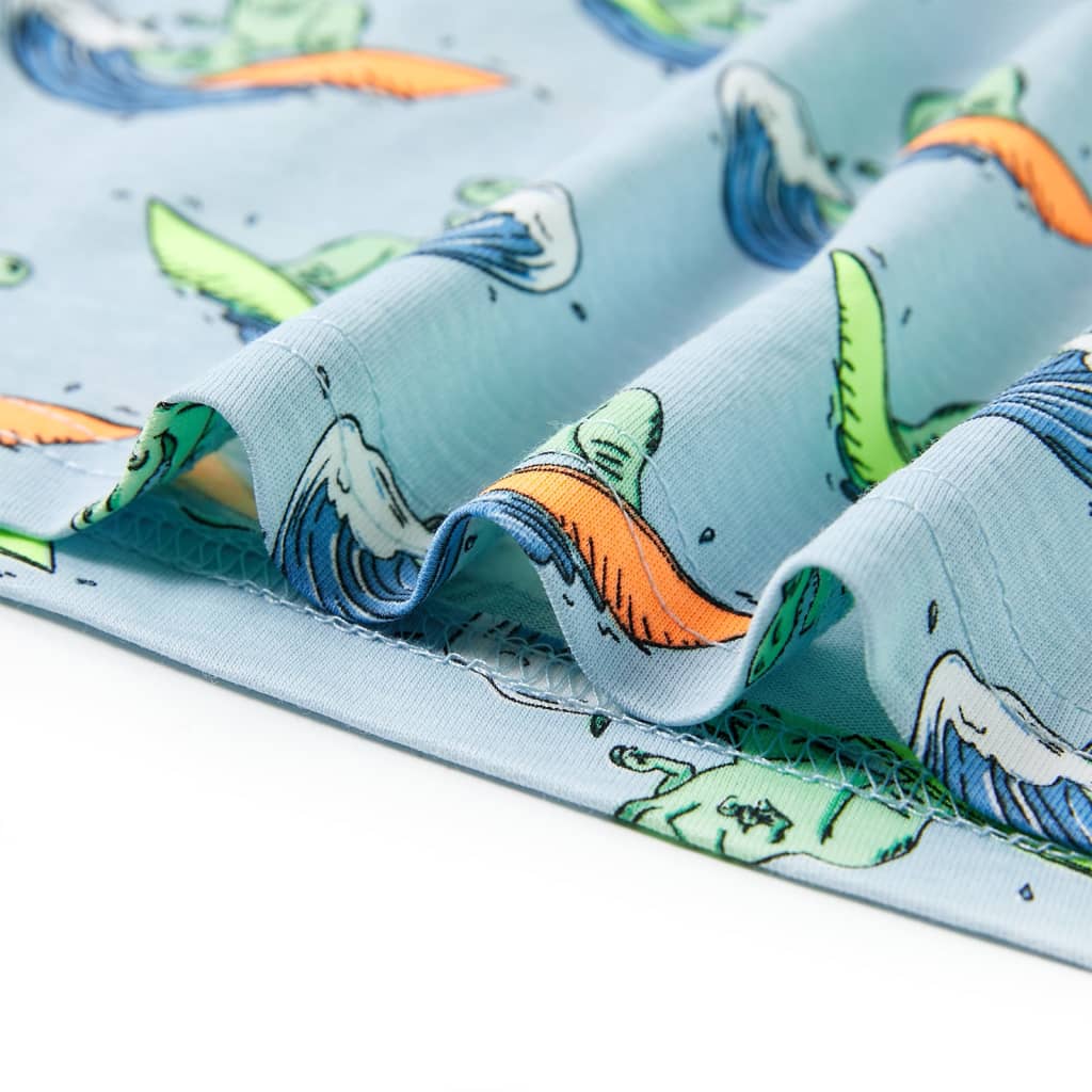 Children's Surfing Dinosaur short-sleeved pajamas