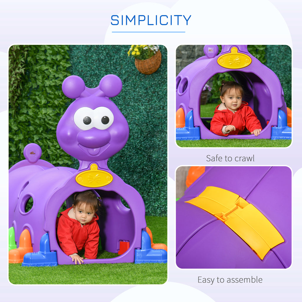 Toddler Caterpillar Crawl and Climb Through Tunnel