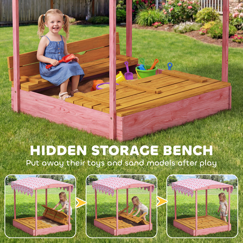 Wooden Sandbox with Cover