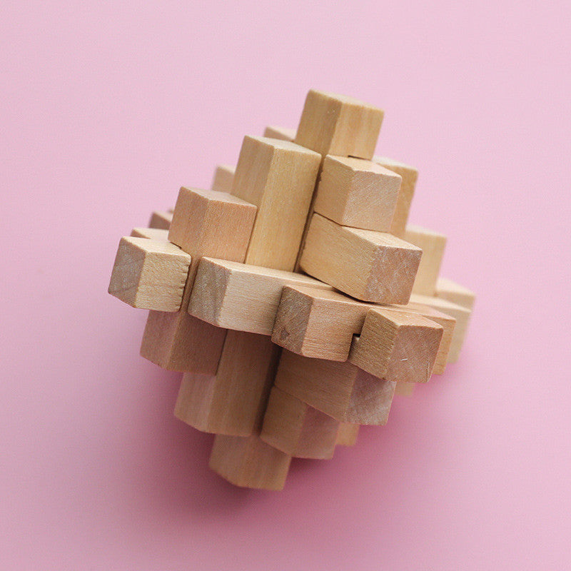 Beech Wood Kongming Lock Puzzle