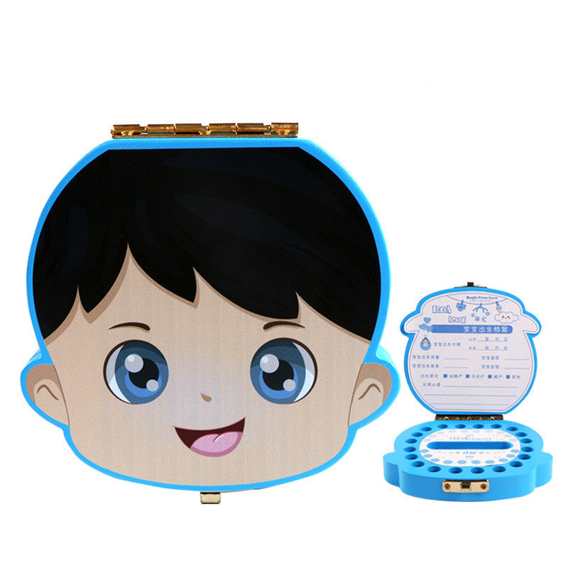 Wooden children's deciduous tooth box