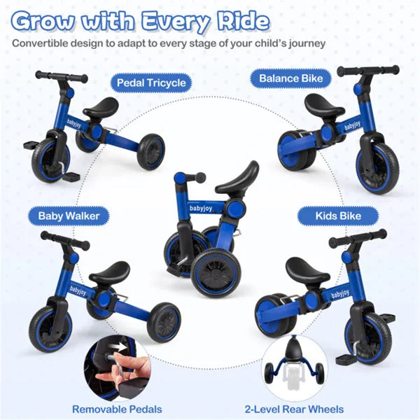 5-In-1 Foldable Toddler Tricycle