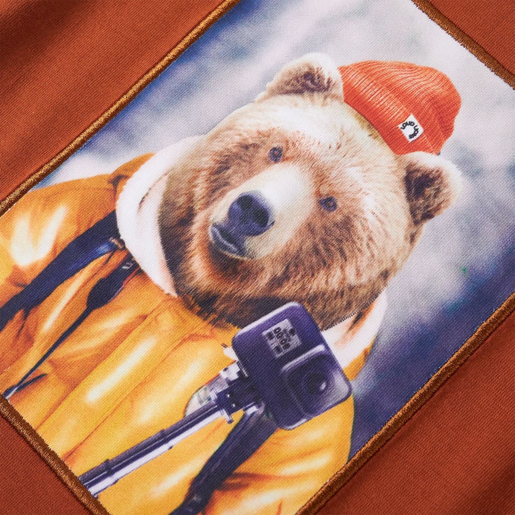 Children's bear with camera long-sleeved shirt