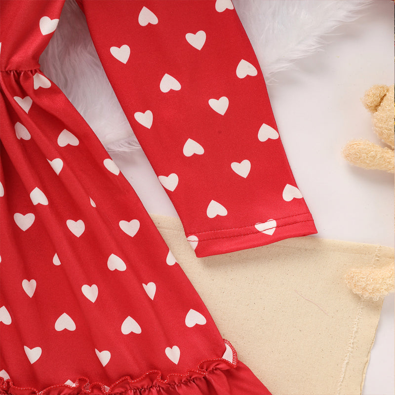 Toddler Girl's Cute 'LOVE' Embroidered Dress