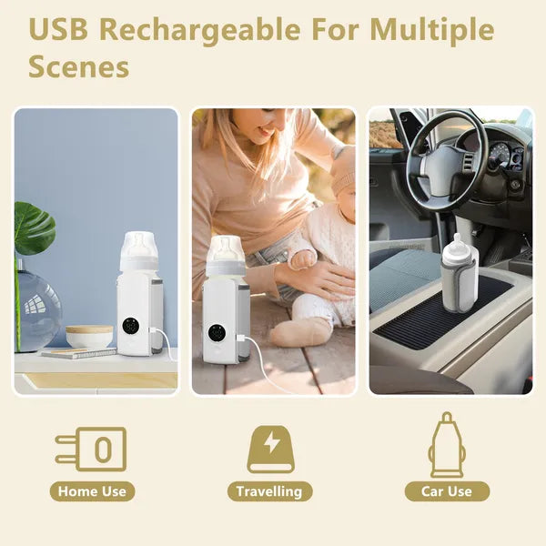 Portable Bottle Warmer for Travel With 6 Heating Levels