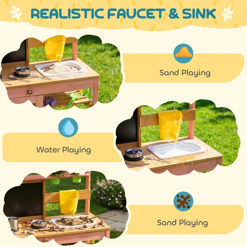 Kids Mud Kitchen with Canopy