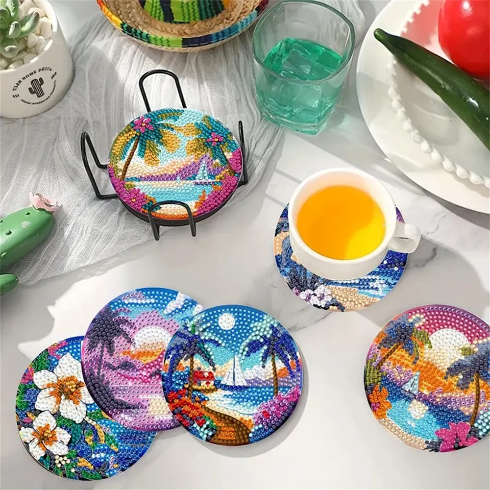 DIY Diamond Art Coaster Set - Landscapes