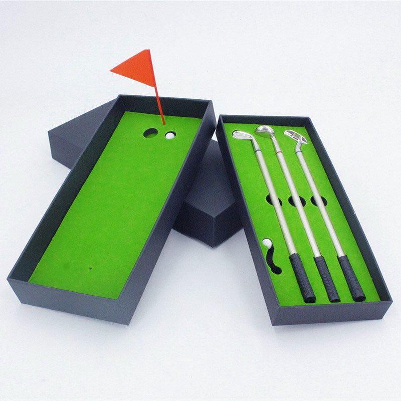 Desktop Mini Golf Ballpoint Pen Set