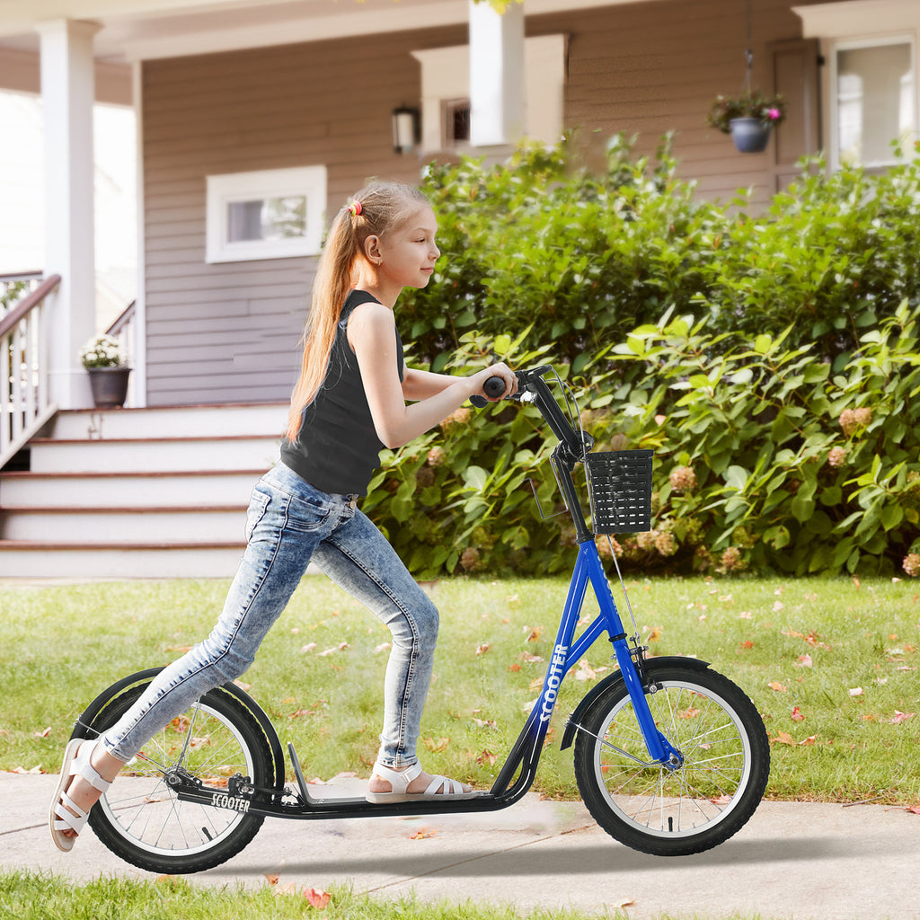 Youth Kick Scooter with 16" Inflatable Rubber Tires