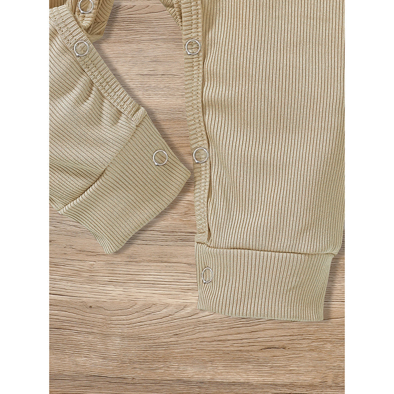3 pk Long Sleeve Ribbed Romper