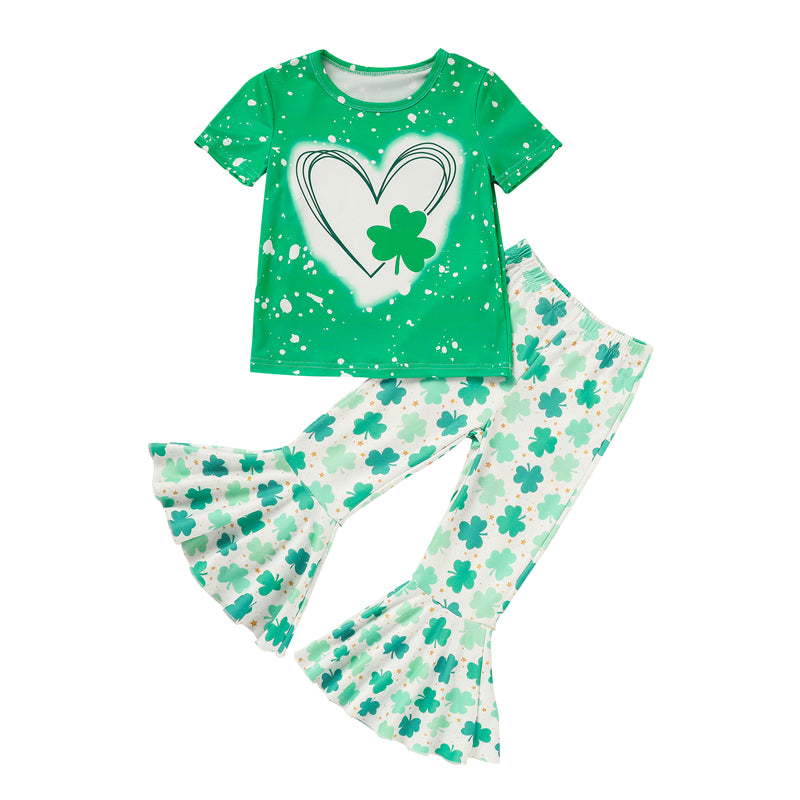 Girl's Clover Print 2-Piece Set