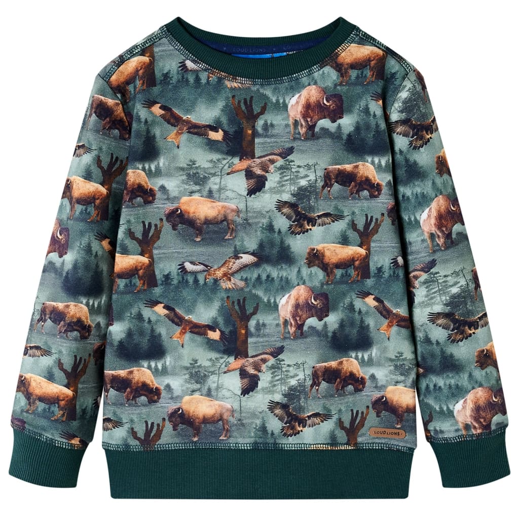 Children's sweatshirt dark green