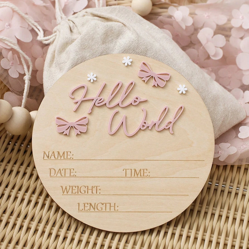 baby birth announcement sign