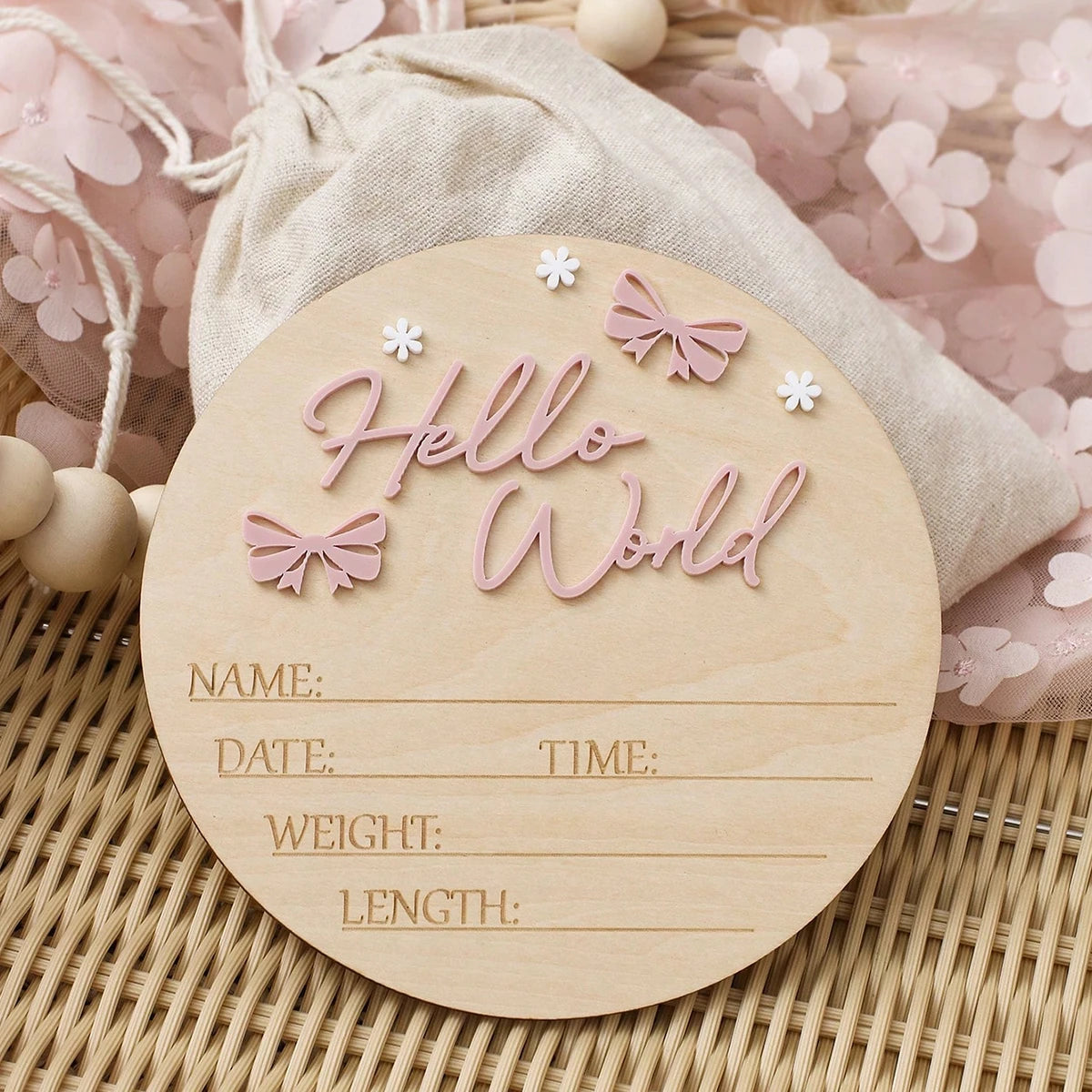 baby birth announcement sign