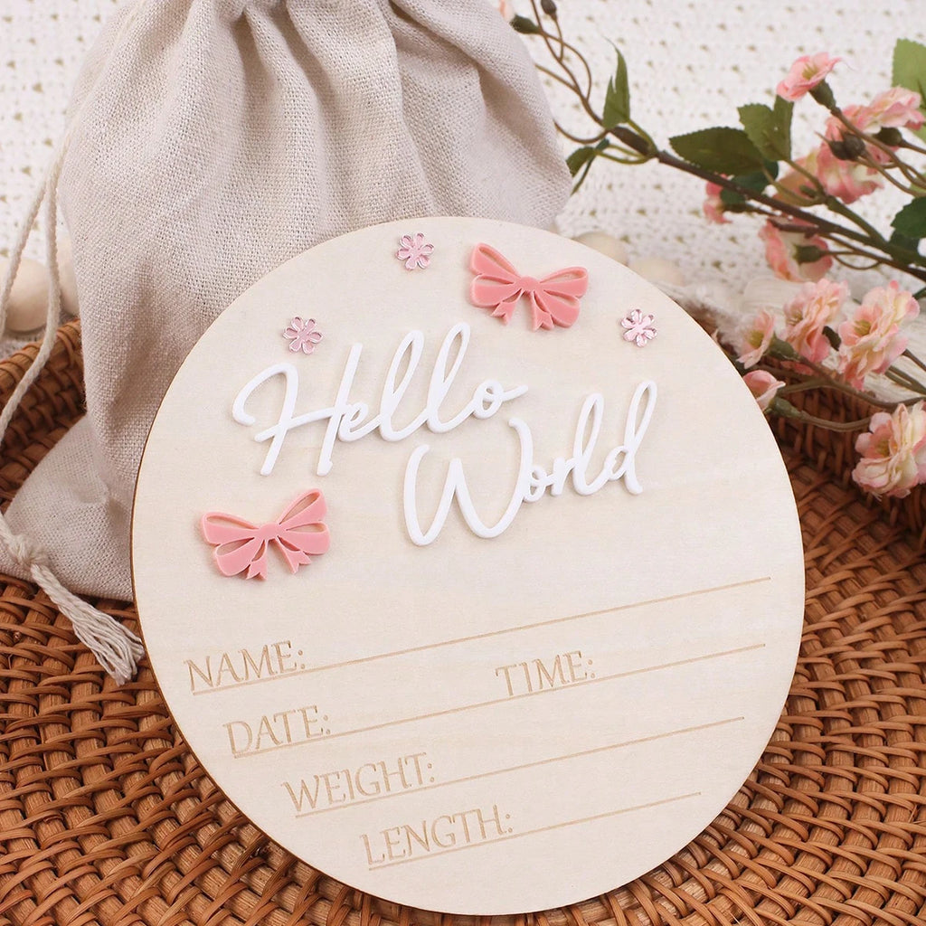 baby birth announcement sign