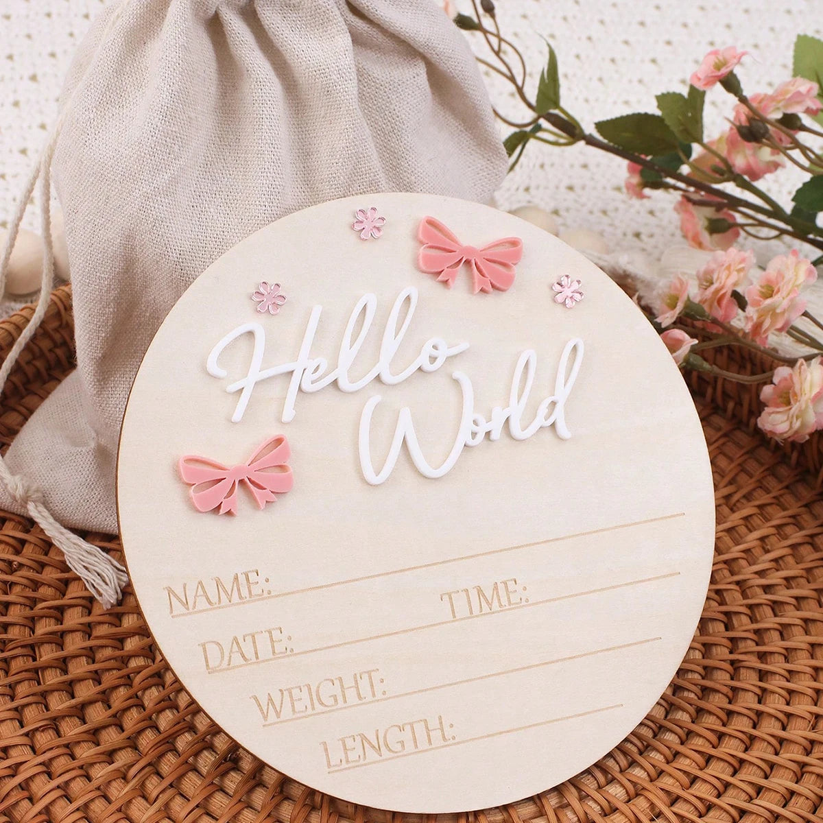 baby birth announcement sign
