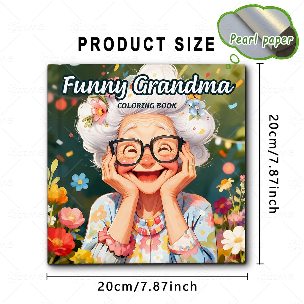 Funny Grandma ﻿ Bold-easy Patterns Coloring Book for Adults
