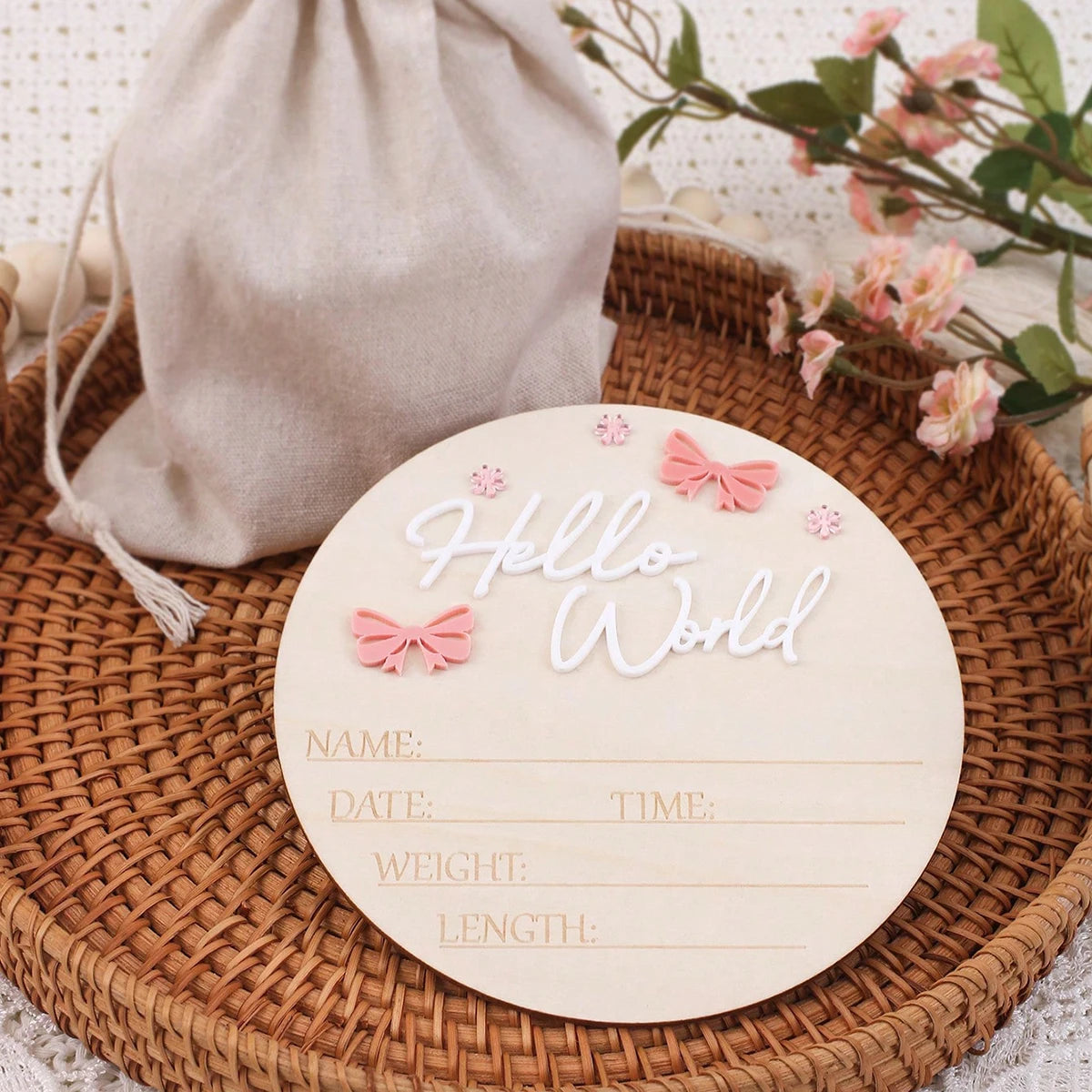 baby birth announcement sign